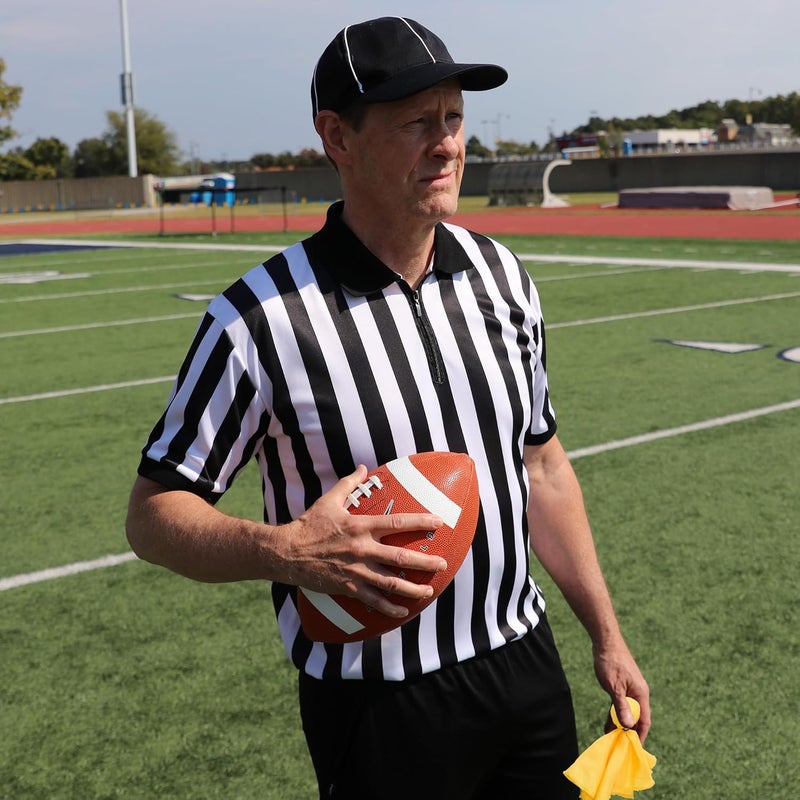 Murray Sporting Goods Men's Collared Referee Shirt 4-Piece Bundle - Referee Shirt, Hat, Flag, & Whistle Halloween Costume - Image 2